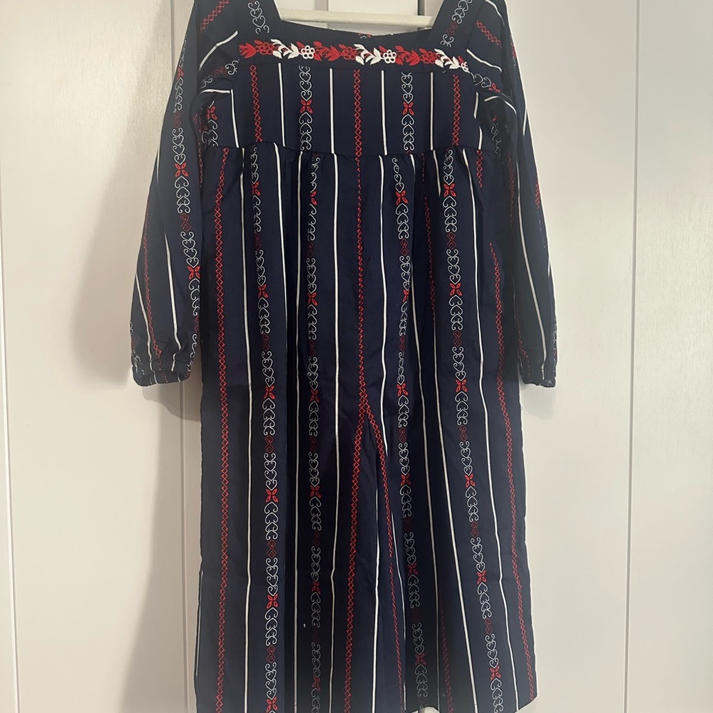 New Janie and Jack Navy and Red Striped Kids romper